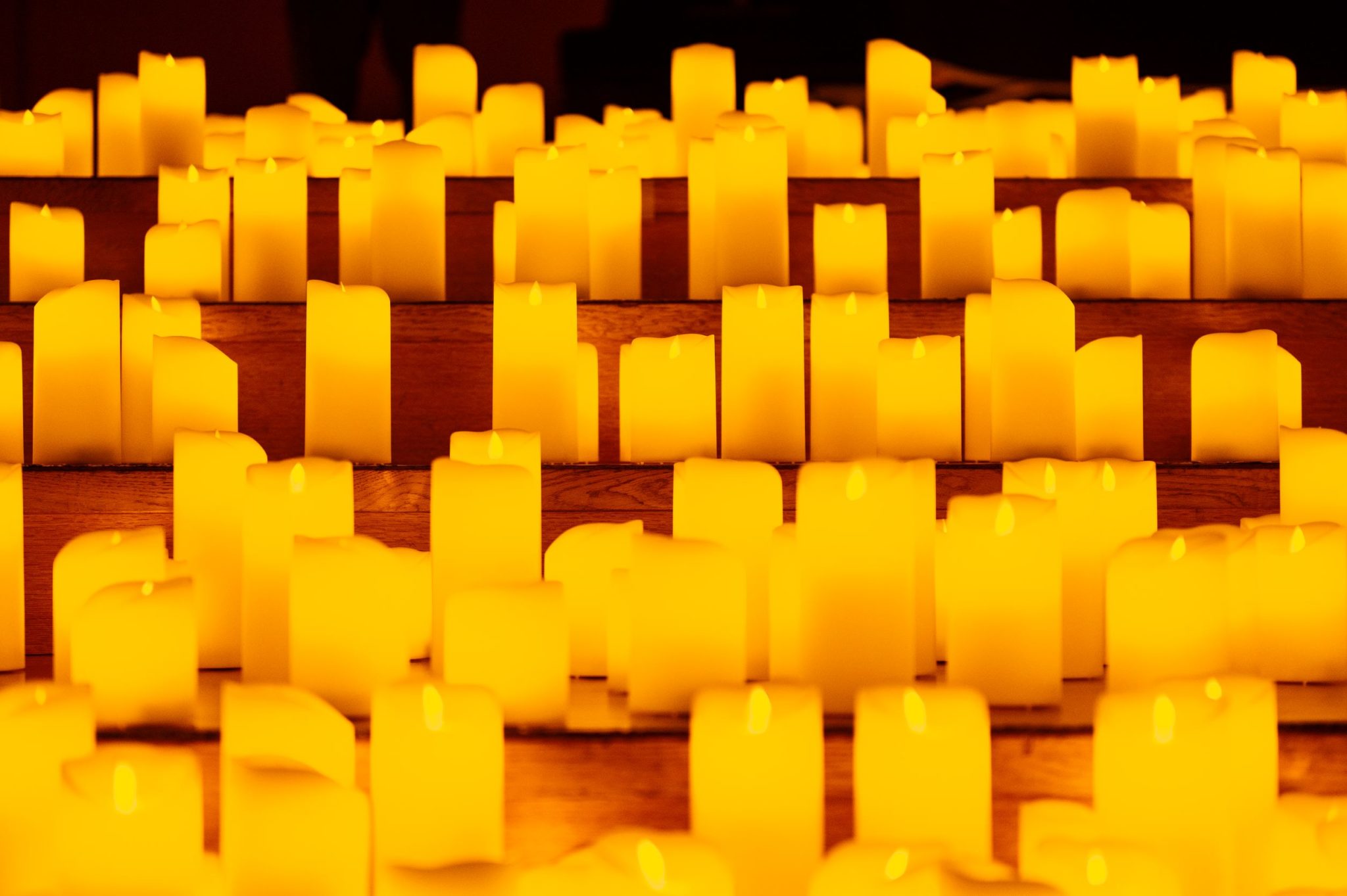 A close-up of candles. 